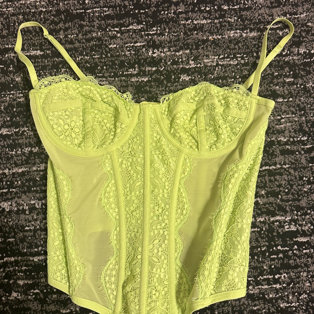 Neon Green Urban Modern Love Corset